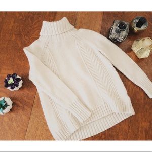 Chunky Cream Turtleneck Sweater